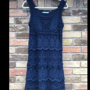 Navy lacy dress